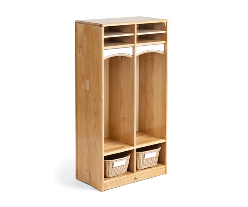 A227 Kindergarten Cubby 2 Clear with G483 Deep Basket