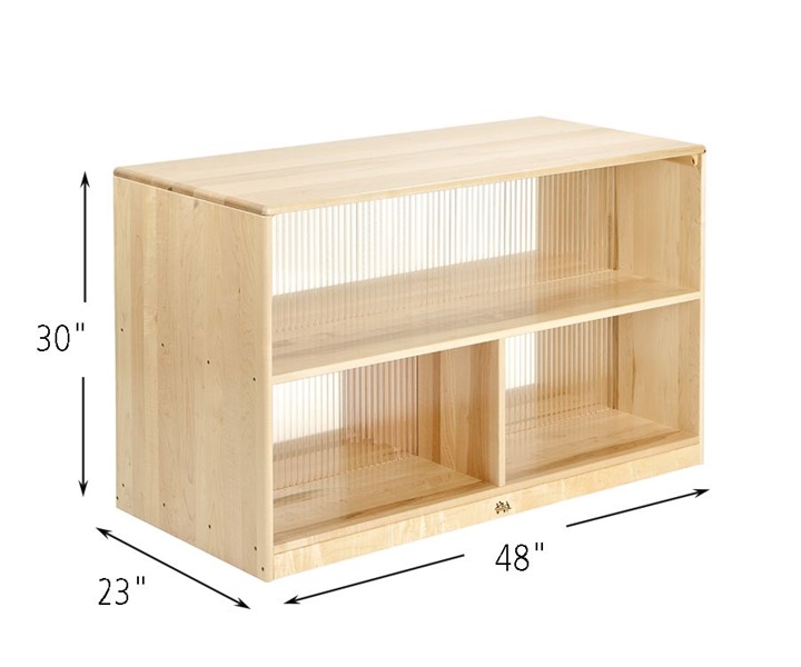 Dimensions of A231 Preschool Storage Island