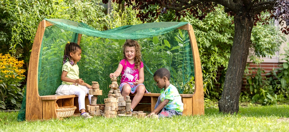 children playing outside