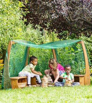 children playing outside