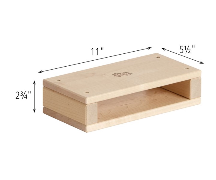 Dimensions of B422 Two Mini Hollow Block Doubles