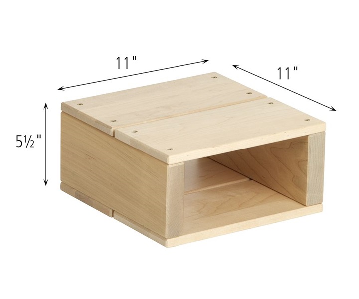 Dimensions of B611 Two Hollow Block Squares