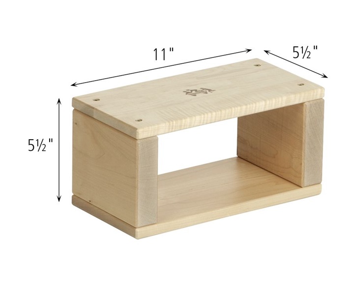 Dimensions of B614 Four Hollow Block Half Squares