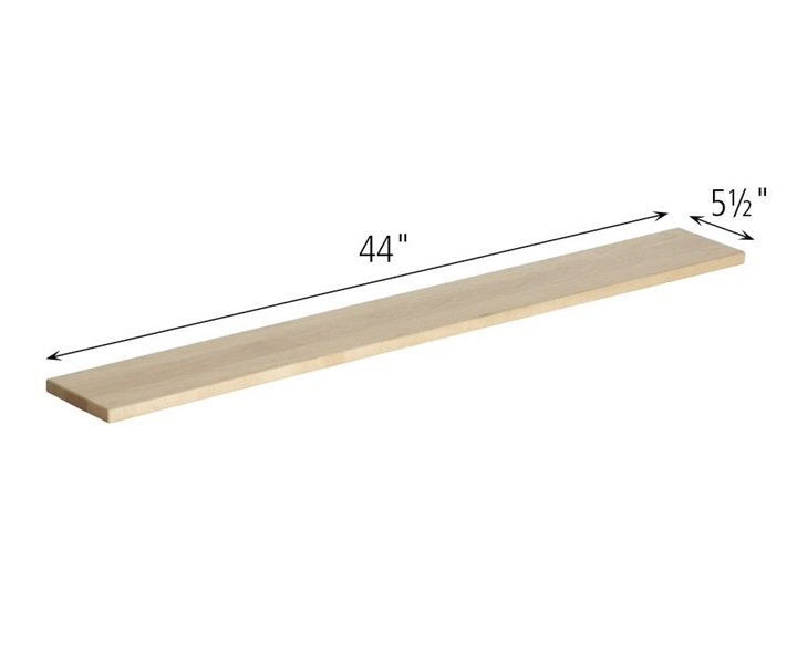 Dimensions of B615 Four Hollow Block Long Boards