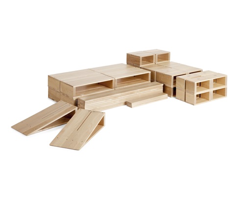 B651 Half School Set Hollow Blocks