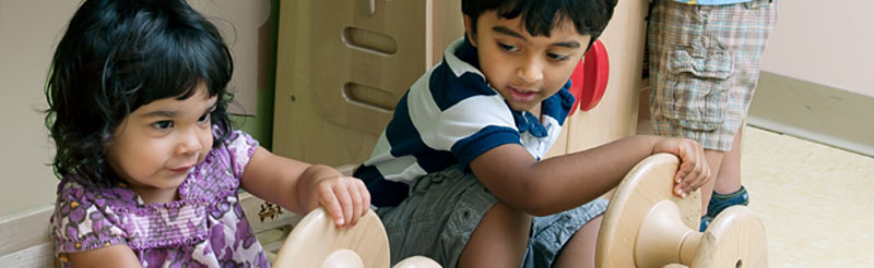 Two children playing together