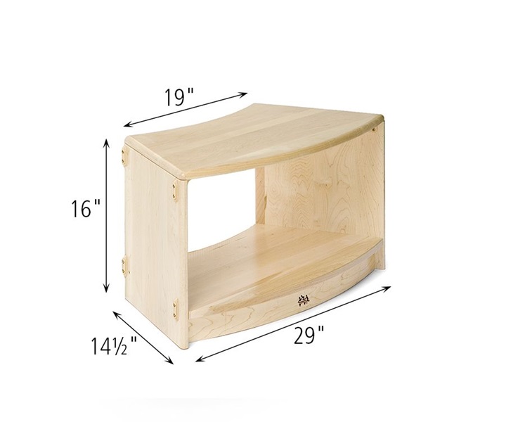 Dimensions of F616 Open Sweep Shelf 16