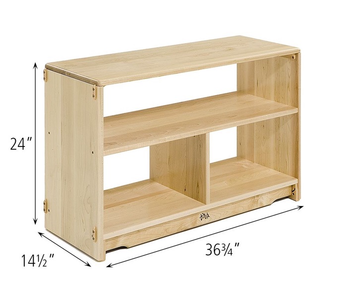 Dimensions of F662 Open Back Shelf 3 x 24