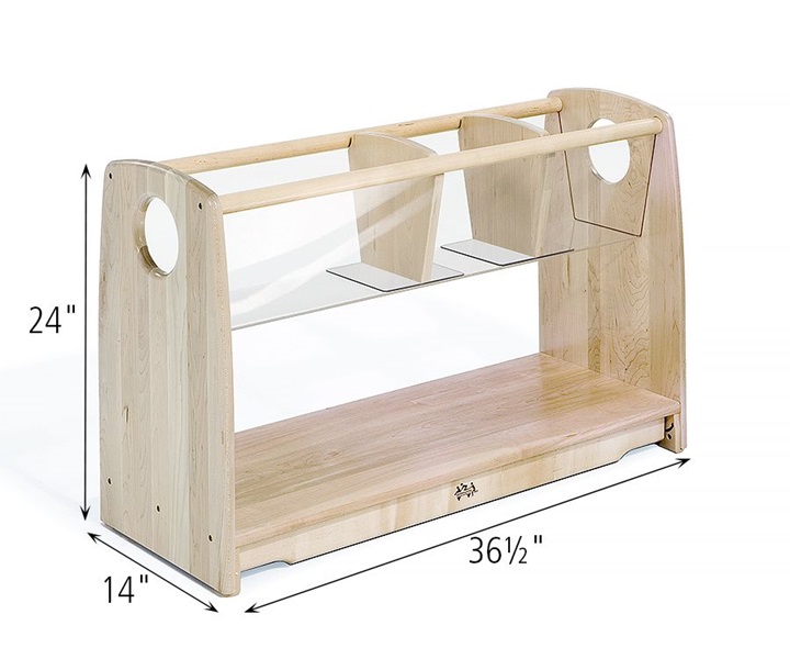 Dimensions of F777 Book Cart