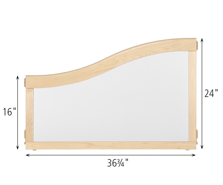 Dimensions of F783 Translucent Wave Panel 16 to 24