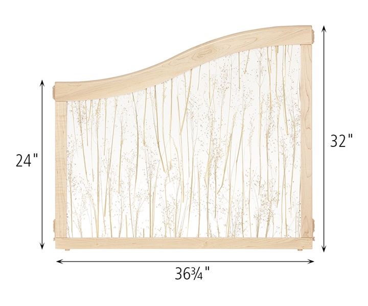 Dimensions of F903 Rice Grass Wave Panel 24 to 32