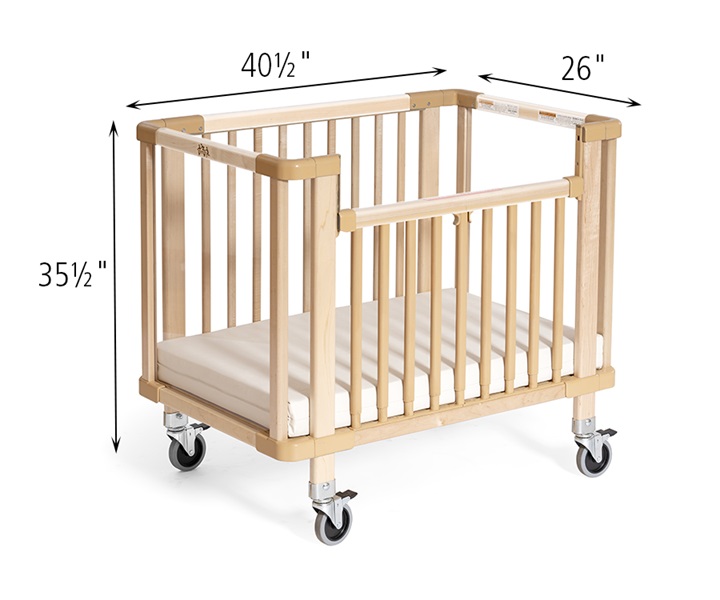 Dimensions of G309 BackSafe Evacuation Crib