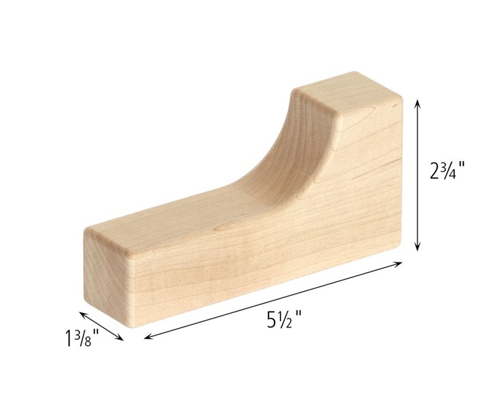 Dimensions of G511 Set of 4 Unit Block Half Roman Arches