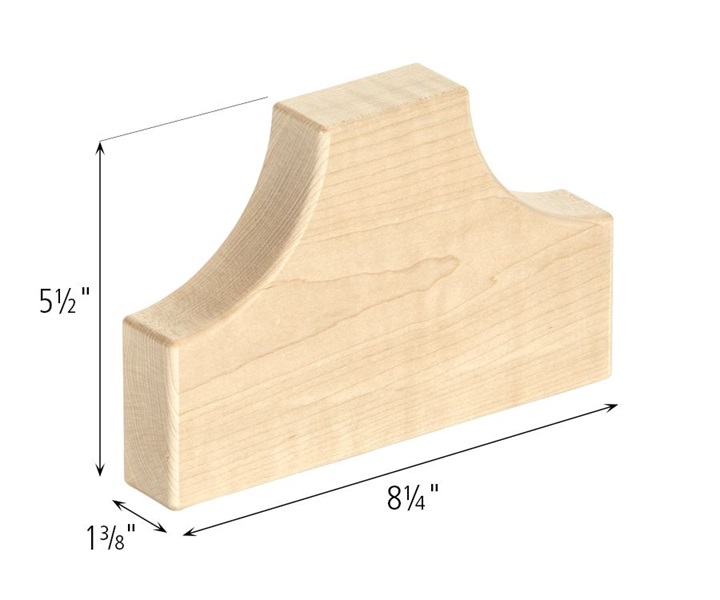 Dimensions of G514 Set of 4 Unit Block Side Roads