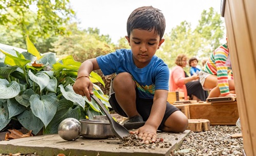 child playing outside